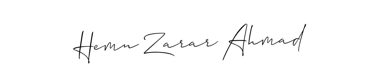 You can use this online signature creator to create a handwritten signature for the name Hemn Zarar Ahmad. This is the best online autograph maker. Hemn Zarar Ahmad signature style 2 images and pictures png